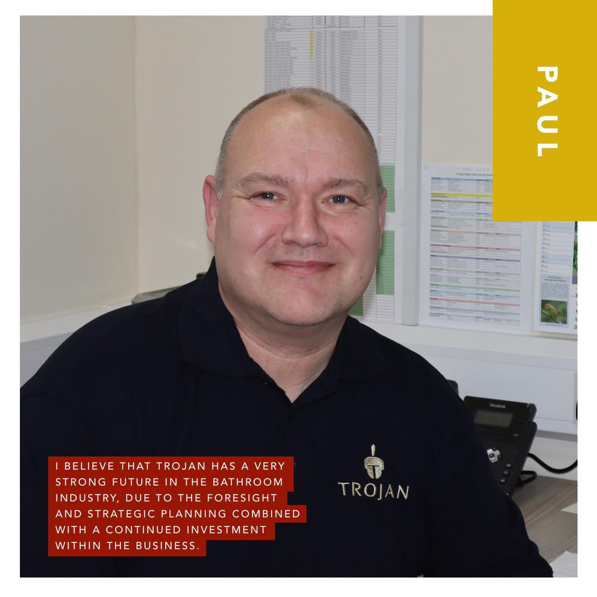 Trojan_Baths's tweet photo. Introducing Paul! Paul is Trojan’s Quality Manager and has been on the team for just over two years. Quality control is a constant process of improvement and Paul’s constantly analysing data from the factories reminding us all that quality is not just a job, it's a necessity. https://t.co/7jxGiTsKBB