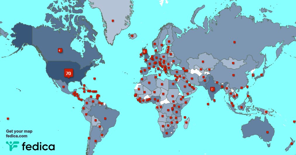 I have 18 new followers from Iran 🇮🇷, and more last week. See fedica.com/!sherrig108