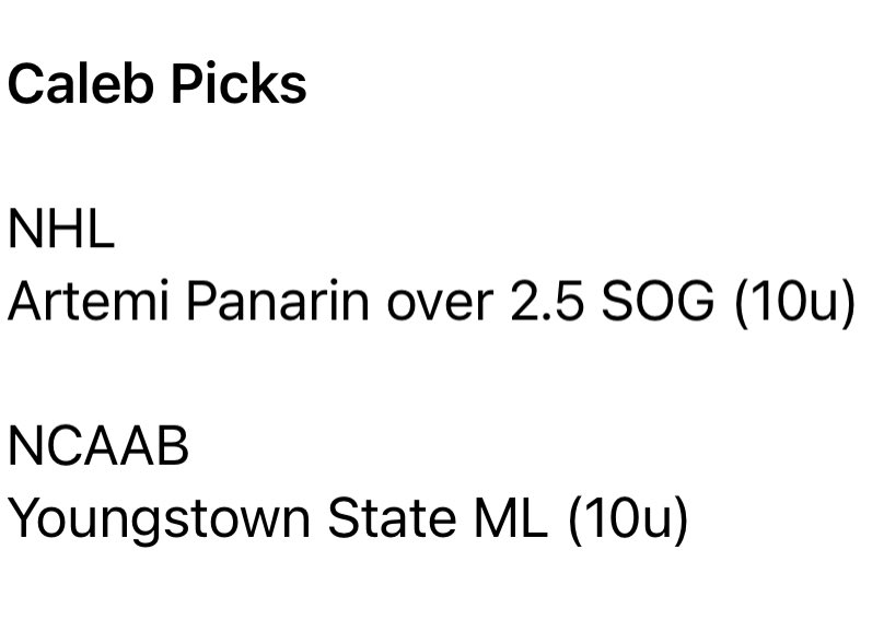 OozemanZ's tweet image. #CalebPicks