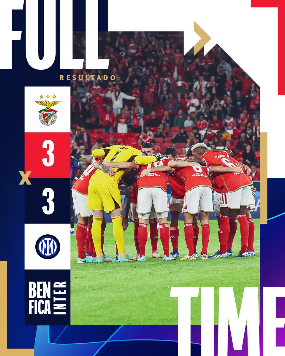 slbenfica_en's tweet photo. ⏹️ Full-time at Luz.

#SLBFCIM • #UCL https://t.co/ZkOtNpHb0g