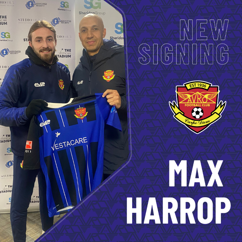 AvroFC's tweet photo. We are delighted to announce the signing of former Altrincham and Curzon Ashton midfielder, Max Harrop. Welcome to the Ro Max!