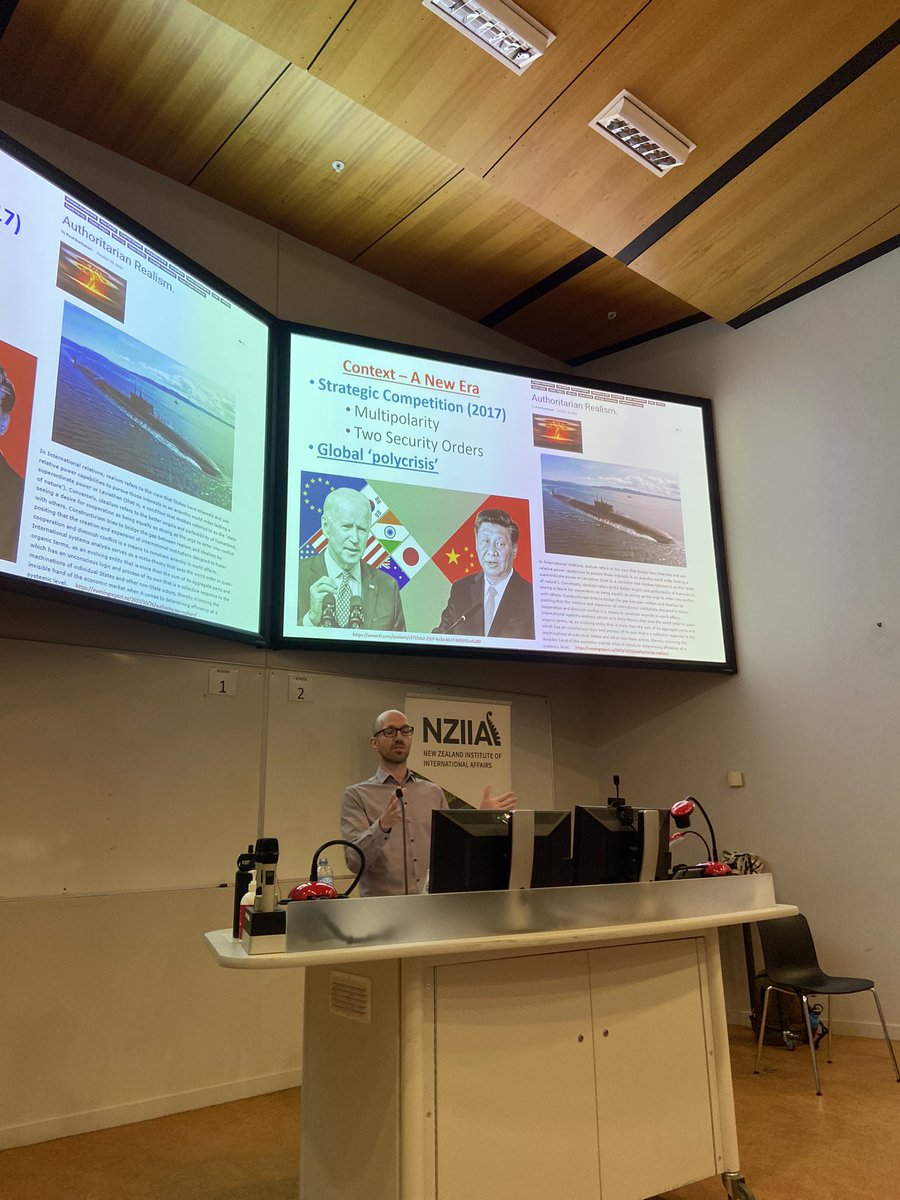 Last night we were pleased to host <a href="/ReubenSteff/">Reuben Steff</a> for a comprehensive analysis of NZ’s role in the emerging strategic environment of the Pacific. A lively Q&amp;A and vote of thanks by <a href="/KarimDickie/">Karim Dickie</a> &amp; <a href="/CalderStrat/">JC</a>. Thanks to all who attended!