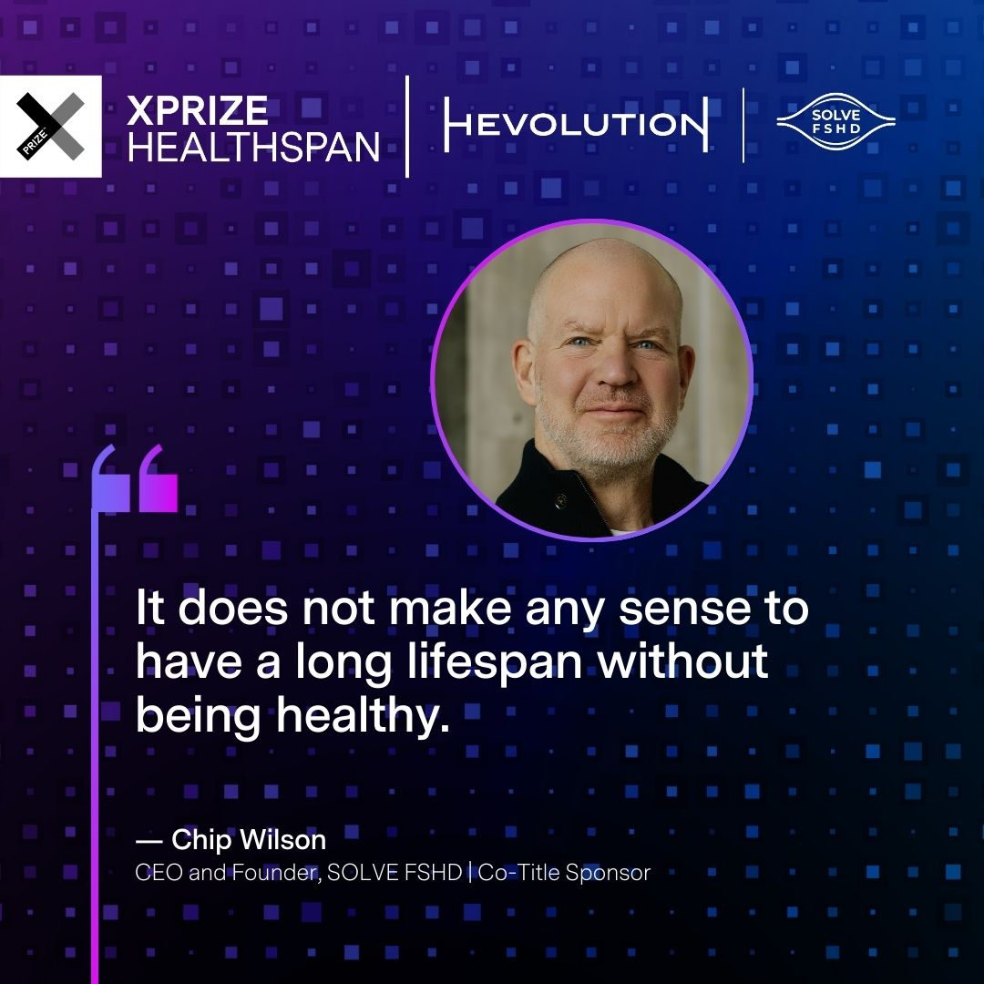 (1/2) People around the world are living longer, but spend a longer period of life in poorer health. #XPRIZEHealthspan is here to change that. We’re grateful to @ChipYVR and his foundation @SOLVEFSHD for bringing this prize to life as a co-title and bonus prize sponsor.