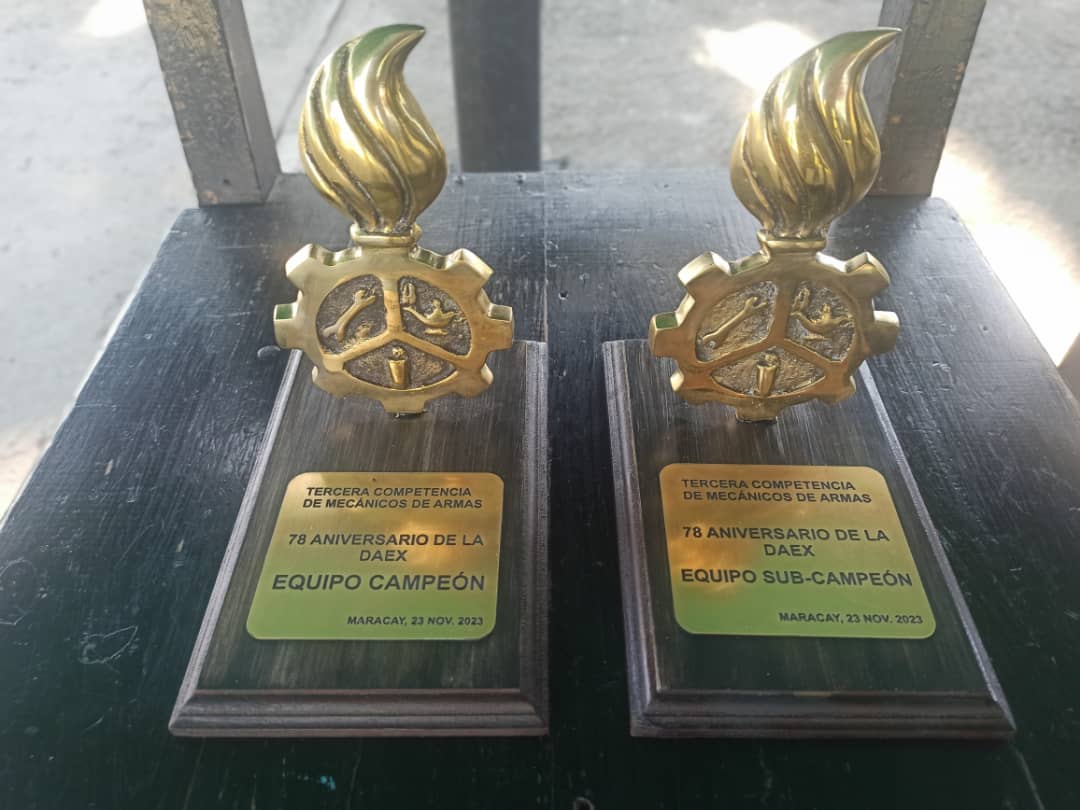 daex_ve's tweet photo. En el marco del 78° Aniv. de la Dirección General. Se realizó la Competencia de Mecánico de Armas de los diferentes Servicios de Armamento de la #FANB en las instalaciones de la #DTMDAEX en el Edo. Aragua, obteniendo el 1er lugar el #SAMEX, 2do lugar el #SARMB y 3er lugar #SAEJB https://t.co/3rSHBWVzA5