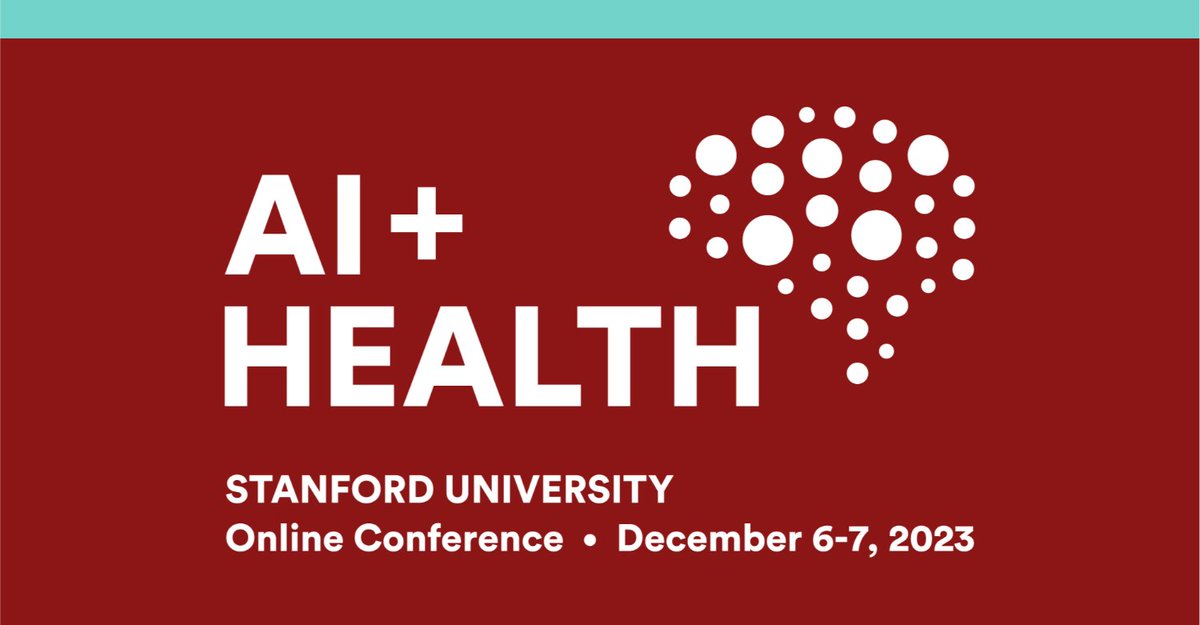 Join the conversation at the crossroads of healthcare and AI on December 6-7! The #StanfordAIHealth conference will address the crucial issues shaping the future of medicine. Learn more about the agenda here: @StanfordCME @StanfordAIMI stanford.io/3Gkumb6
