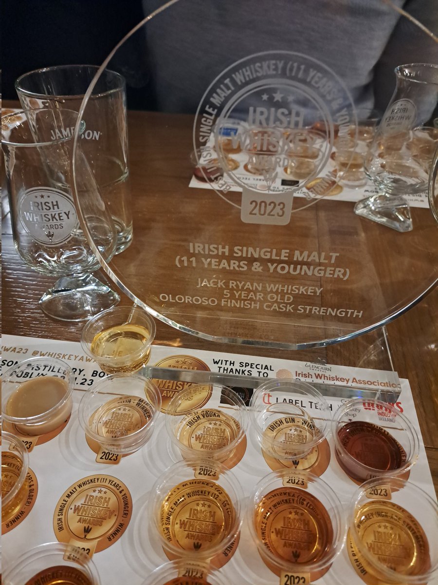 JackRyanIrish's tweet image. We are more than pleased to win the overall award for best single malt 11 years snd younger. Chuffed actually! @WhiskeyAwardsIE