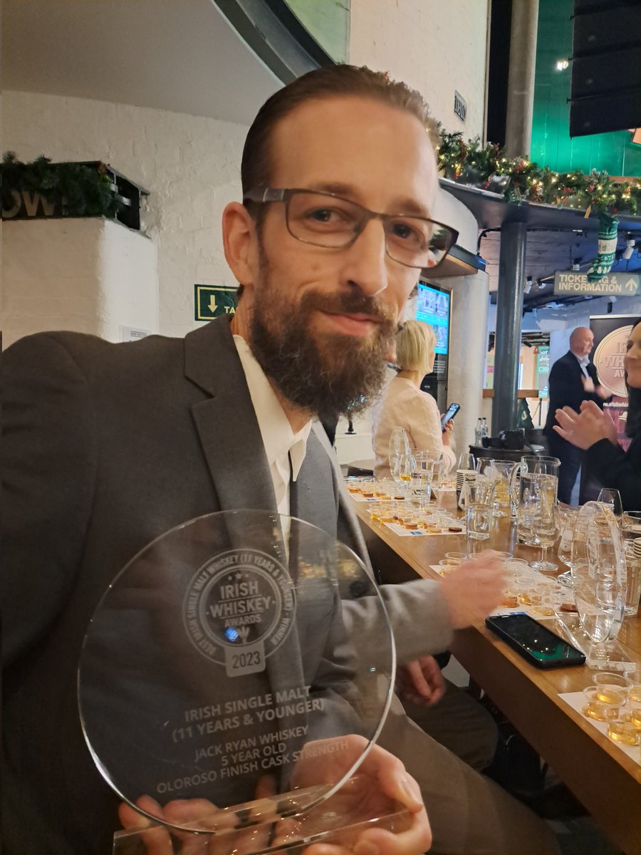 JackRyanIrish's tweet image. We are more than pleased to win the overall award for best single malt 11 years snd younger. Chuffed actually! @WhiskeyAwardsIE