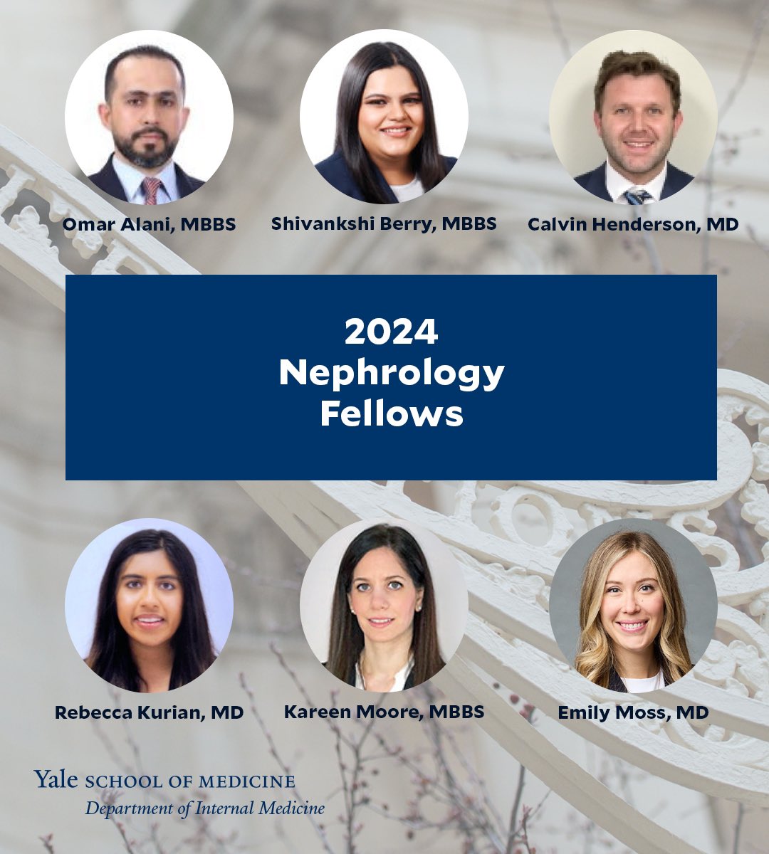 Congratulations to our just-matched fellowship class beginning in 2024! 🎉 We are already so excited to have you here with us next summer! 🫘🫘 @YaleIMed #FellowshipMatch #MatchDay #Nephrology
