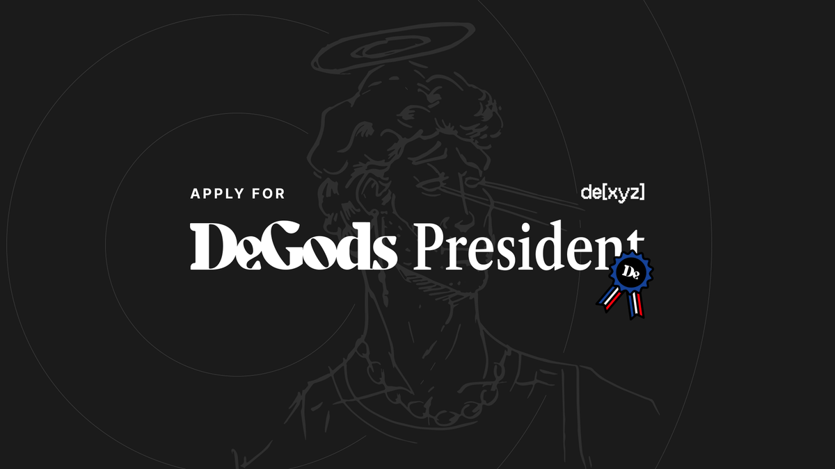 frankdegods's tweet photo. Closing applications for President in the next 24 hours. https://t.co/sY6c3k2nLH