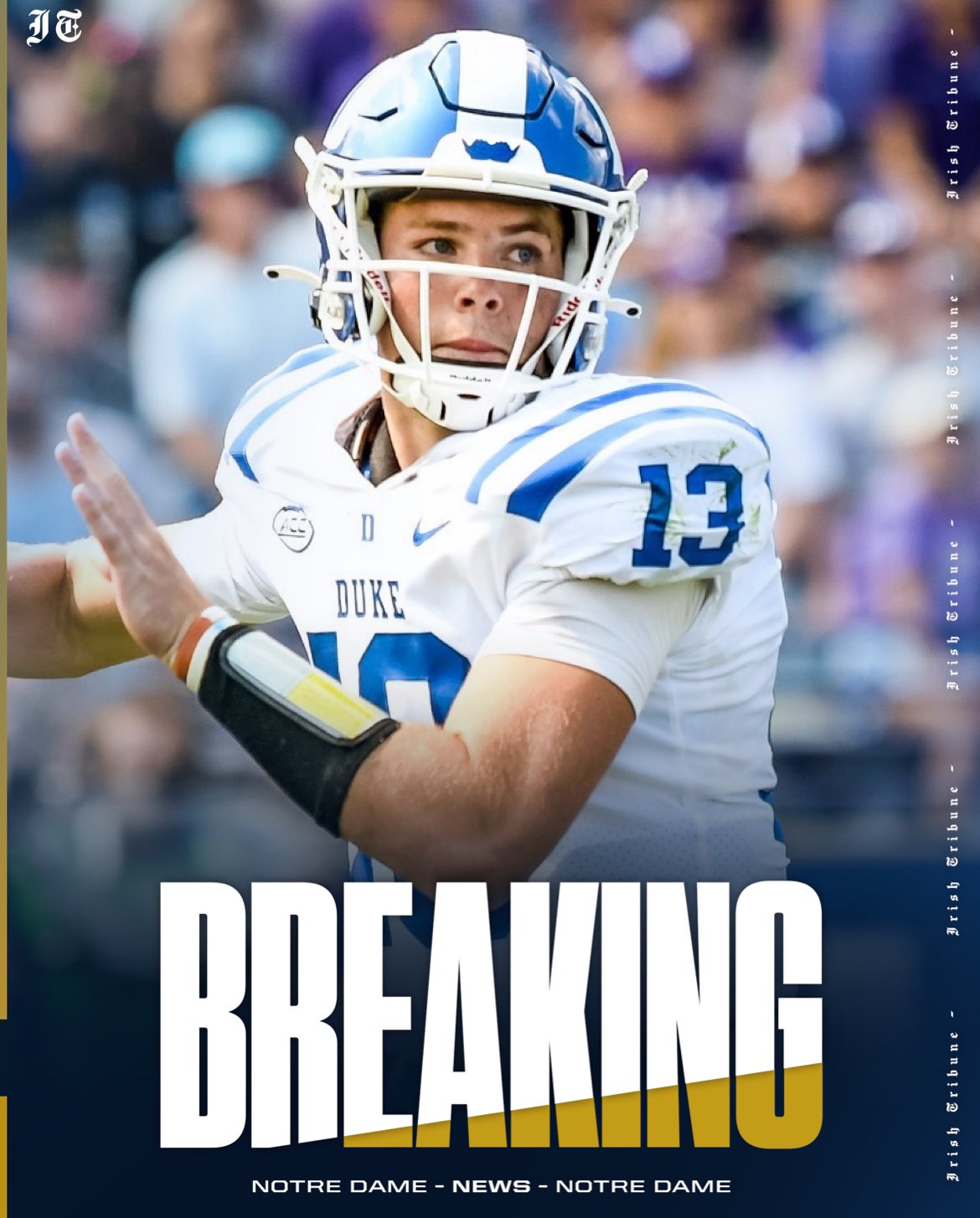 Duke transfer QB Riley Leonard chooses Notre Dame