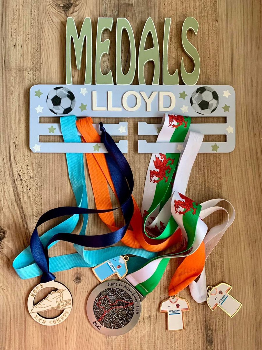 LittleToesbyER's tweet photo. ***NEW!*** 

How lovely are these personalised medal hangers?! 
The perfect gift for a football crazy, running enthusiast or sport loving person! 

👉 https://t.co/ylHQFCsvZG https://t.co/cFK1hcypYK
