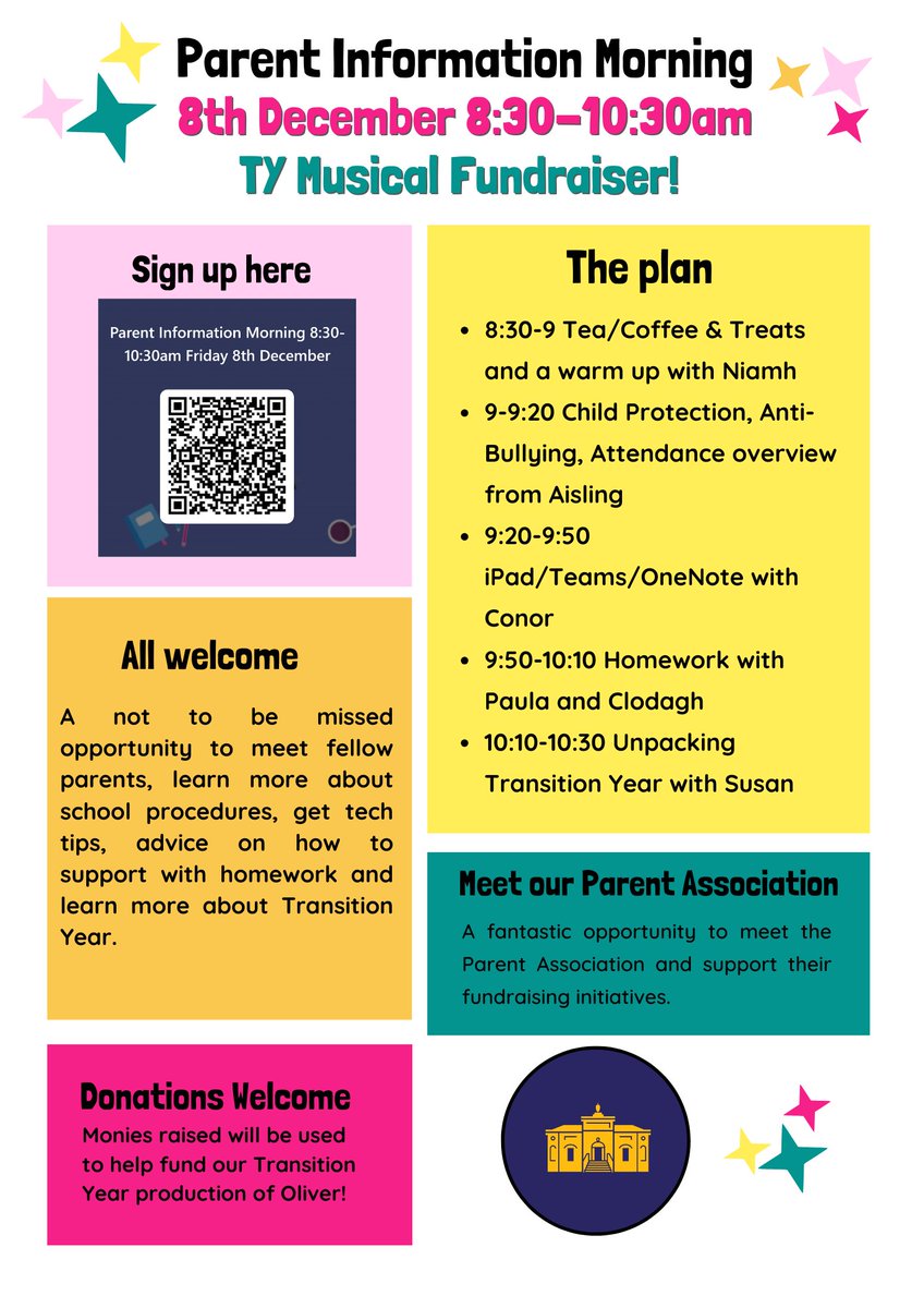 All parents are invited on Friday 8th December 8:30-10:30am. We hope to see you there 😀🏫☕️