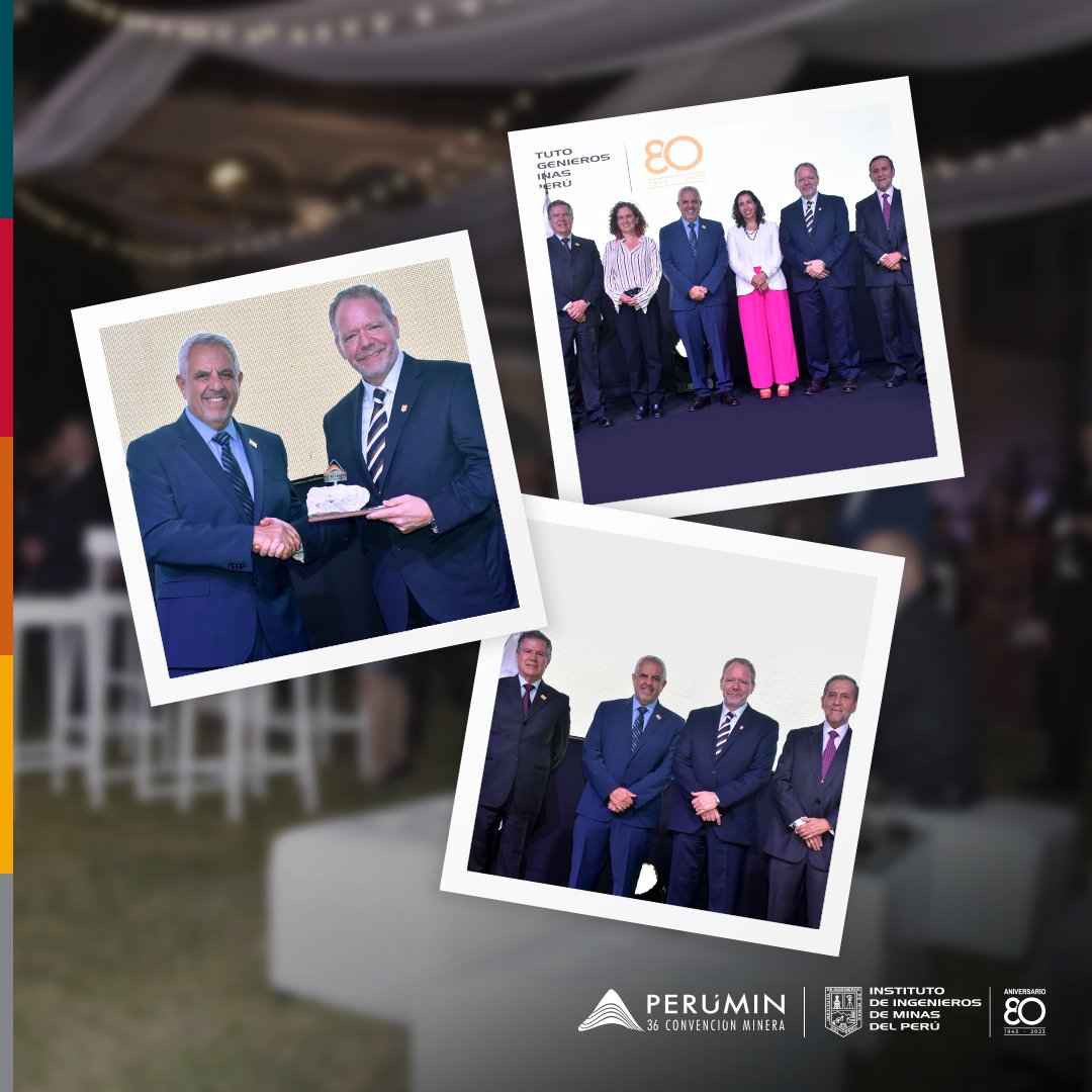 PeruminOficial's tweet image. Ayer celebramos el cóctel de agradecimiento de PERUMIN 35 y 36, acompañados de grandes líderes mineros del país.

Abraham Chahuan, presidente del IIMP, anunció que  #PERUMIN37 será en el 2025, y agradeció a todos aquellos que contribuyeron al éxito de las #PERUMIN36.
