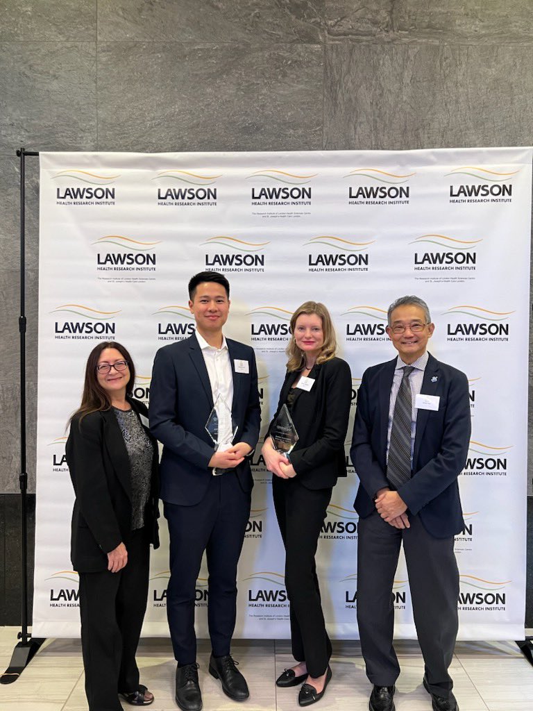 Congrats again to Kendrick Lee on receiving the 2023 CHRI Deb Comuzzi Trainee of the Year at @lawsonresearch #LIA23 Lawson Impacts Award Night!