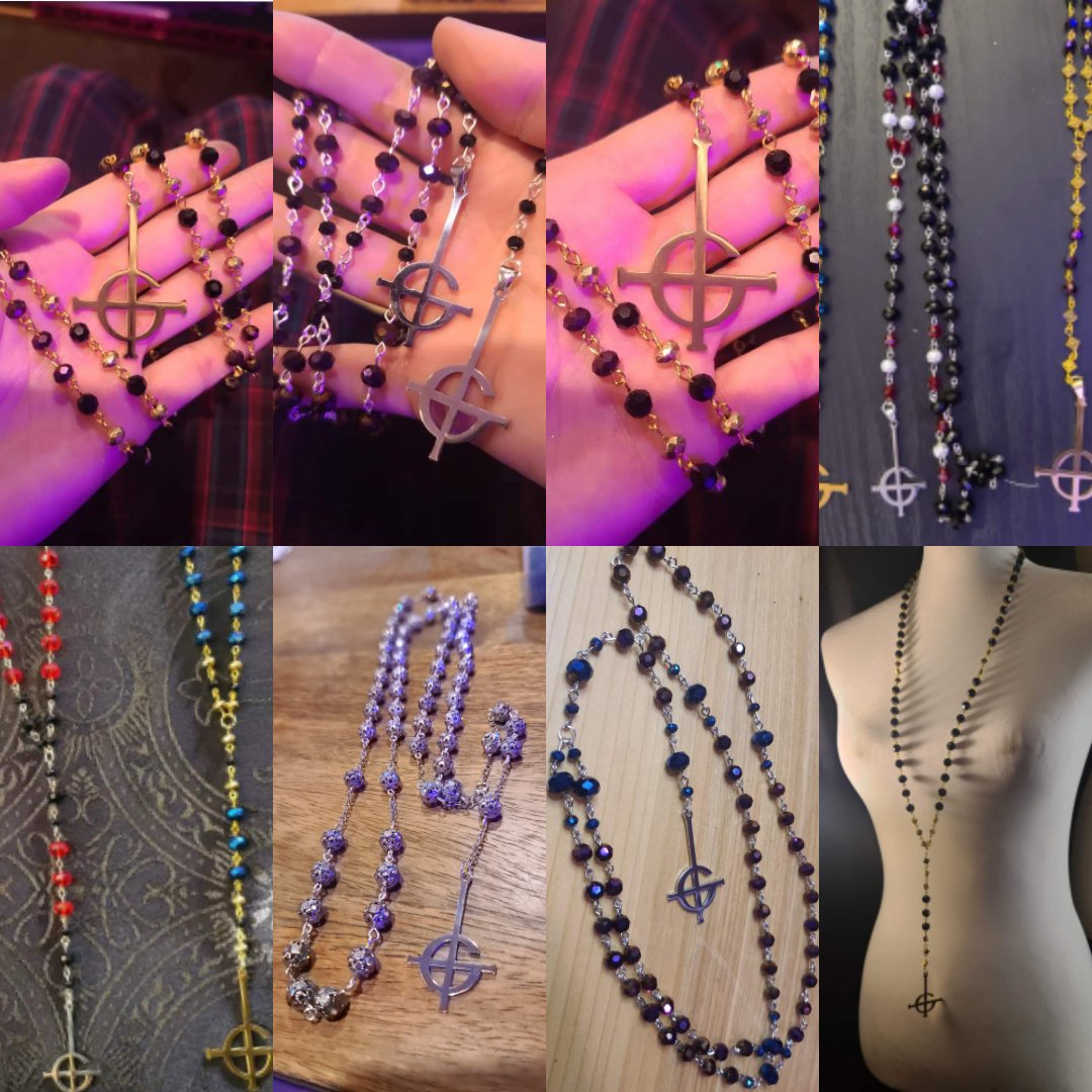 Custom handmade Ghost/Grucifix Rosaries are available! Made to order, quick turnaround. $45 including domestic shipping within the US! DM me at instagram: instagram.com/vitadevoid to order!