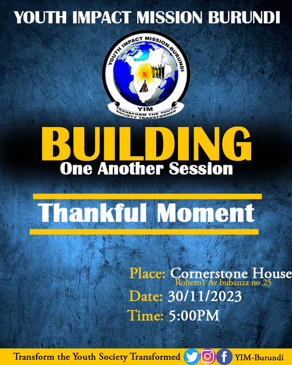 YIM_BURUNDII's tweet photo. #BuildingOneAnother
Y'all already know!!
Don't miss this opportunity to meet and mingle with the speakers, facilitators, ... Whose teachings inspired you and let you invigorated.
Let's come together appreciate and bless them for their impactful messages,as we're closing the 2023 https://t.co/My8z6YBzrY