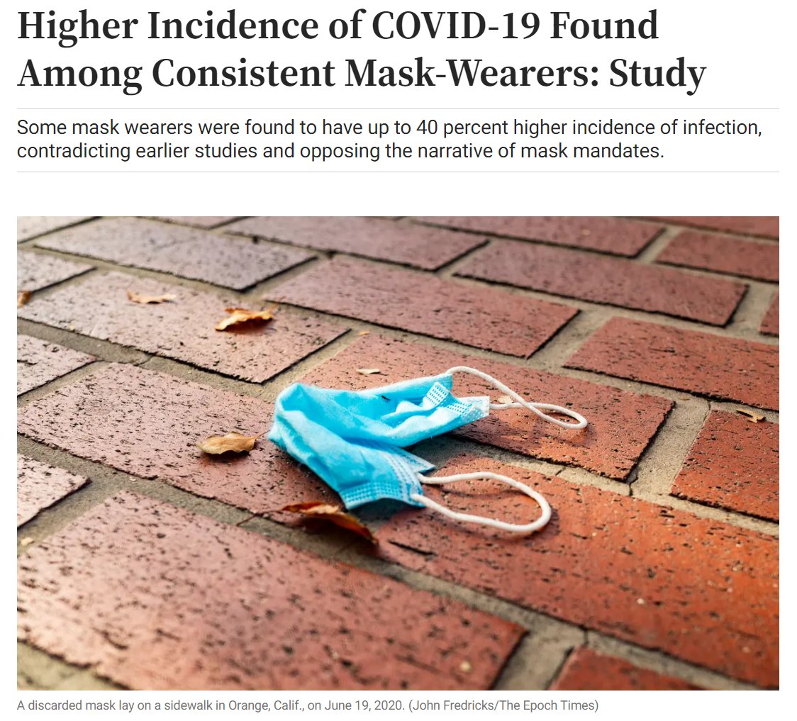 VigilantFox's tweet image. We were told that masks save lives, but it turns out the exact opposite is true.

A study from Norway uncovered a higher likelihood of COVID-19 infections among individuals who regularly wore masks, compared to those who didn't.

Key insights from the study:

• This startling…