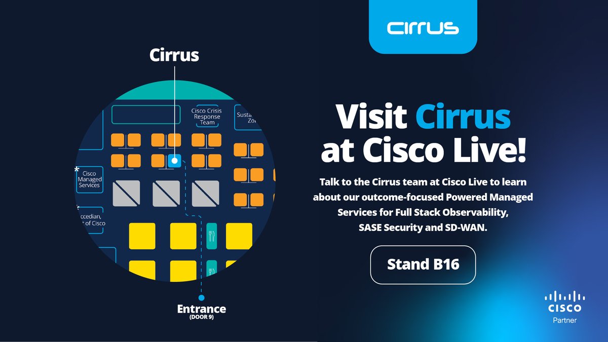 Cirrusnetworks's tweet photo. Take note of those attending @Cisco  Live Melbourne this year. @Cirrusnetworks  will be there on booth B16! 

Come explore the future of networking and discover the power of our NEW Cirrus Powered Managed Services. 

https://t.co/TwJgqQI5eX https://t.co/9Bn1A7p3zh