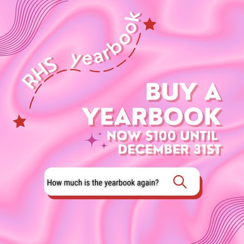 It is not to late to buy your yearbook for $100. Get it while you can, price increases next month.
If you got questions? We have the answer’s 🌸💗 
#hjybkweek #ybkallday #riverdale #murfreesborotn 
<a href="/smilestonephoto/">Smilestone Photo</a>  <a href="/jha_company/">jaya hotmix abadi</a> @hjyearbook <a href="/RiverdaleHighTN/">Riverdale HS</a>