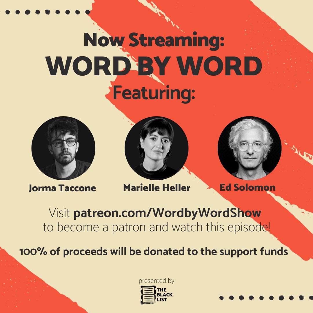 A new episode of #WordByWord with @ed_solomon is now streaming on @Patreon! Listen to Ed, @jormataccone (MACGRUBER) + Marielle Heller (CAN YOU EVER FORGIVE ME?) now! All proceeds from support funds like @tusctogether, @PayUpHollywood + @alifeinthearts. bit.ly/45rWt23