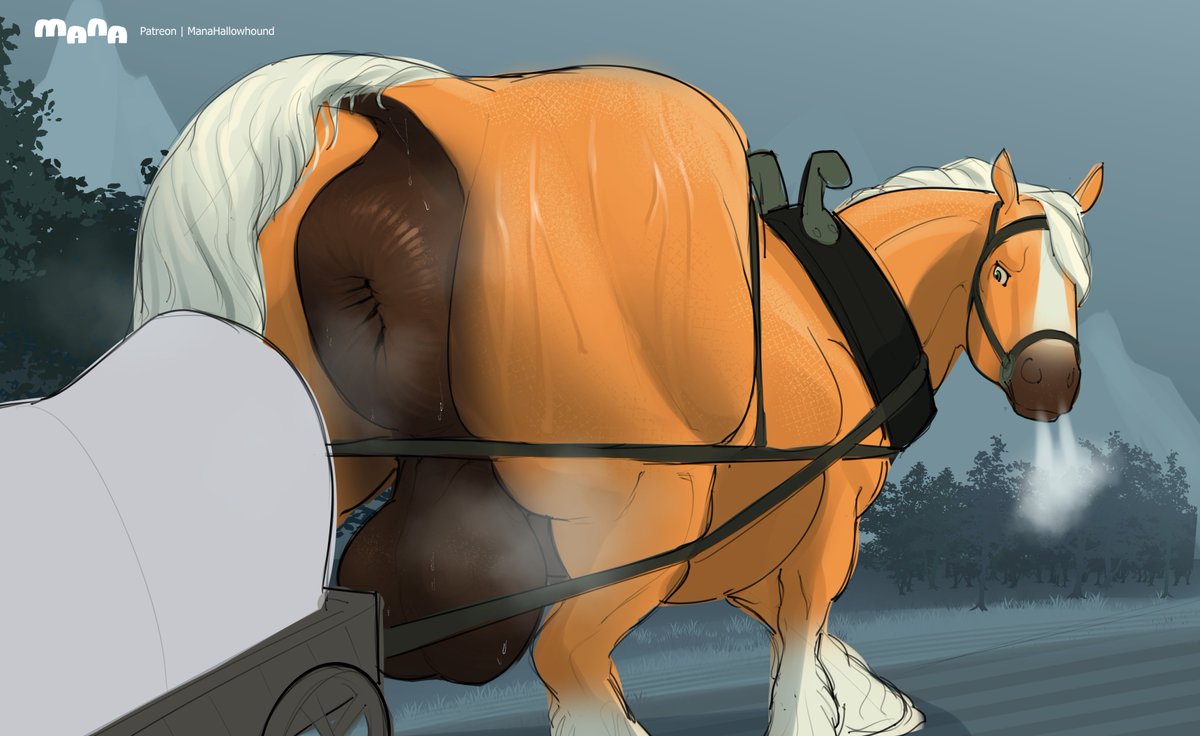 ManaHallowhound's tweet photo. "The view on this ride is... obstructed" 🐴🍩

-Patreon reward for dragonlover4 on FA https://t.co/6zE8PkpIpk