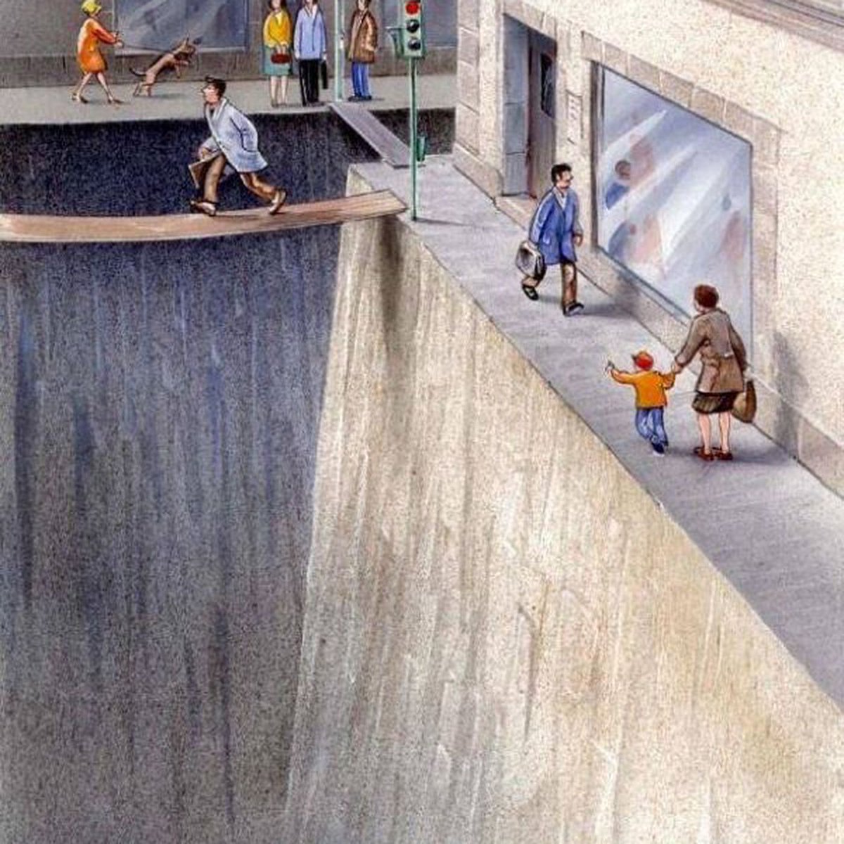 culturaltutor's tweet photo. Ever since the invention of the car cities have been changing, and in the 1930s people like Norman Bel Geddes predicted exactly what would come to pass: cities designed for cars rather than people.

A feeling captured rather well by this cartoon... https://t.co/WawpuhOkNf