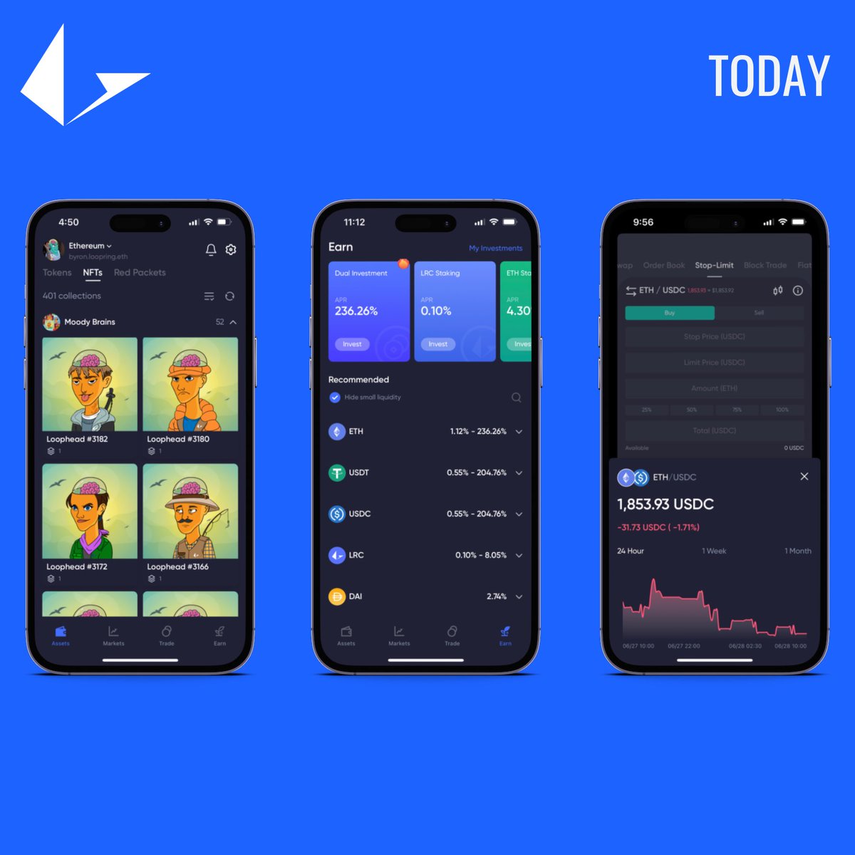 bbyron's tweet image. In 2020 when we released the Loopring Smart Wallet, it was cool + advanced for its time - but not super usable - basically just swaps + transfers

Today it’s one of the most secure, advanced + usable wallets in all of crypto

Next step is to finally showcase it to the world🫡💙