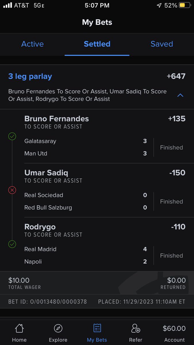 MotleyMatthew's tweet photo. @FanDuel very crookish behavior from you all today -150 line on a man who played the last 11 minutes of 96 minute match no odds movement or void at all…. Very very interesting smart people would stay off your alls app smarter people won’t bet at all https://t.co/VLNwaSuKJw