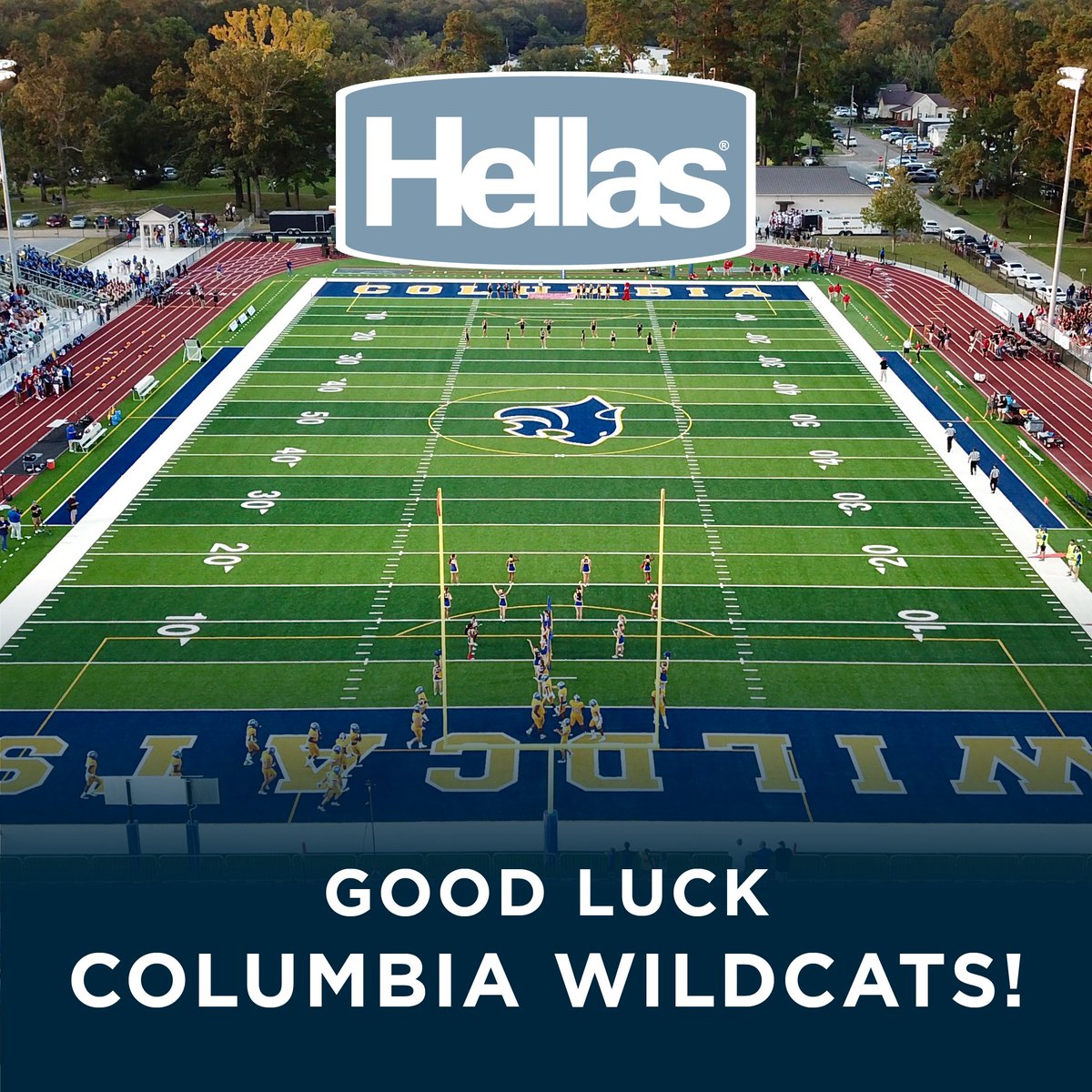 Best of Luck Columbia High School! Another great team that plays on Hellas turf at home representing in the MHSAA Football State Championship rounds.