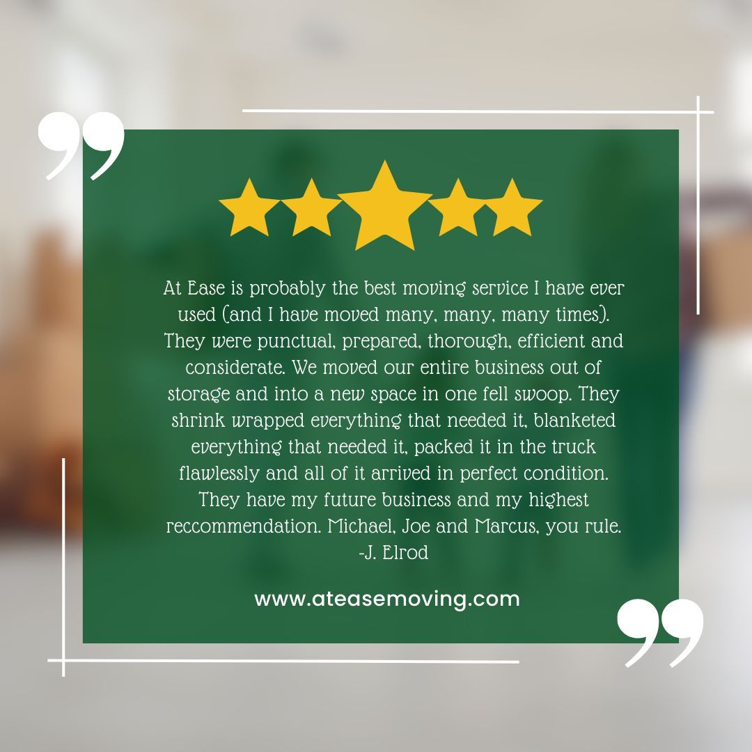 AtEaseMoving's tweet photo. We love getting feedback from our customers! #Moving2Nashville #NashvilleMovers https://t.co/xofqVCpFrn