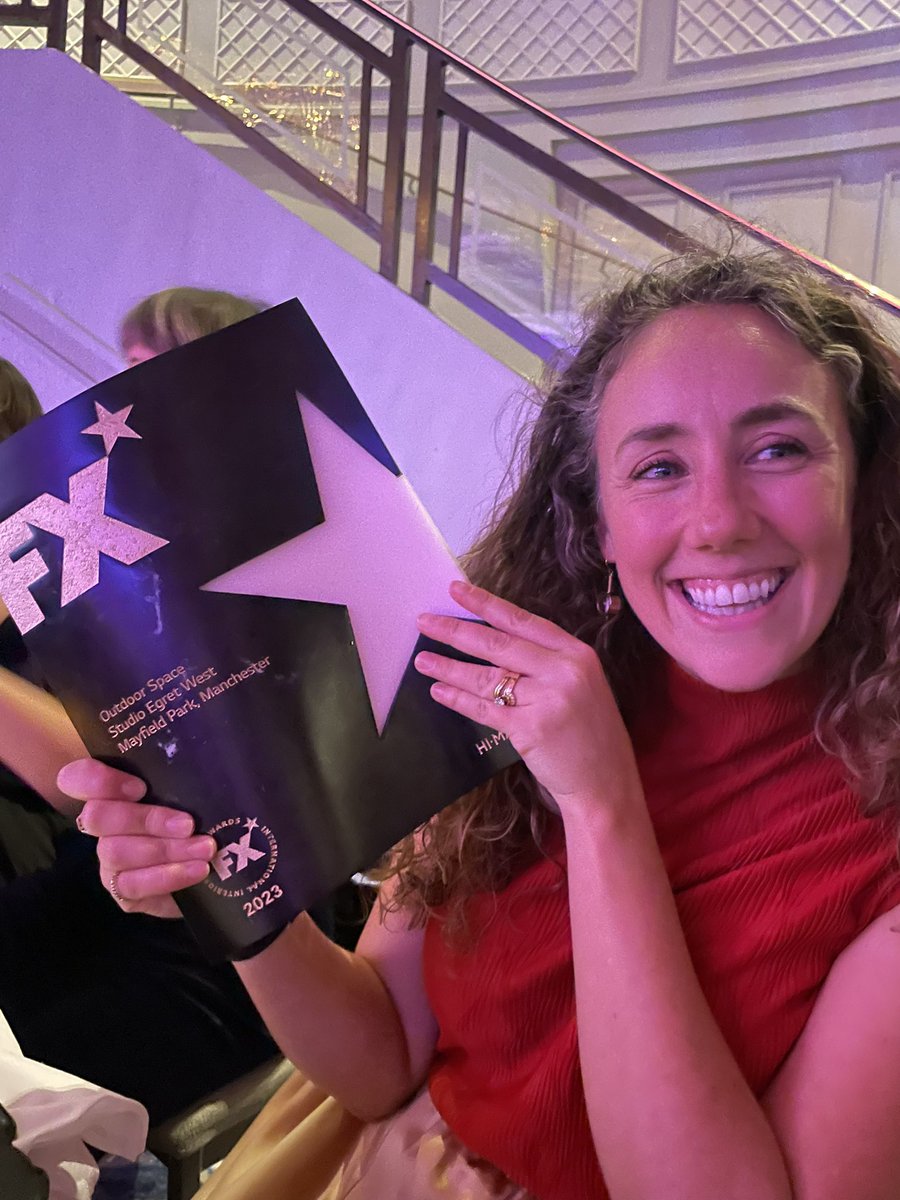 Another night another award for @MayfieldMCR @StudioEgretWest @FXdesignmag Awards….