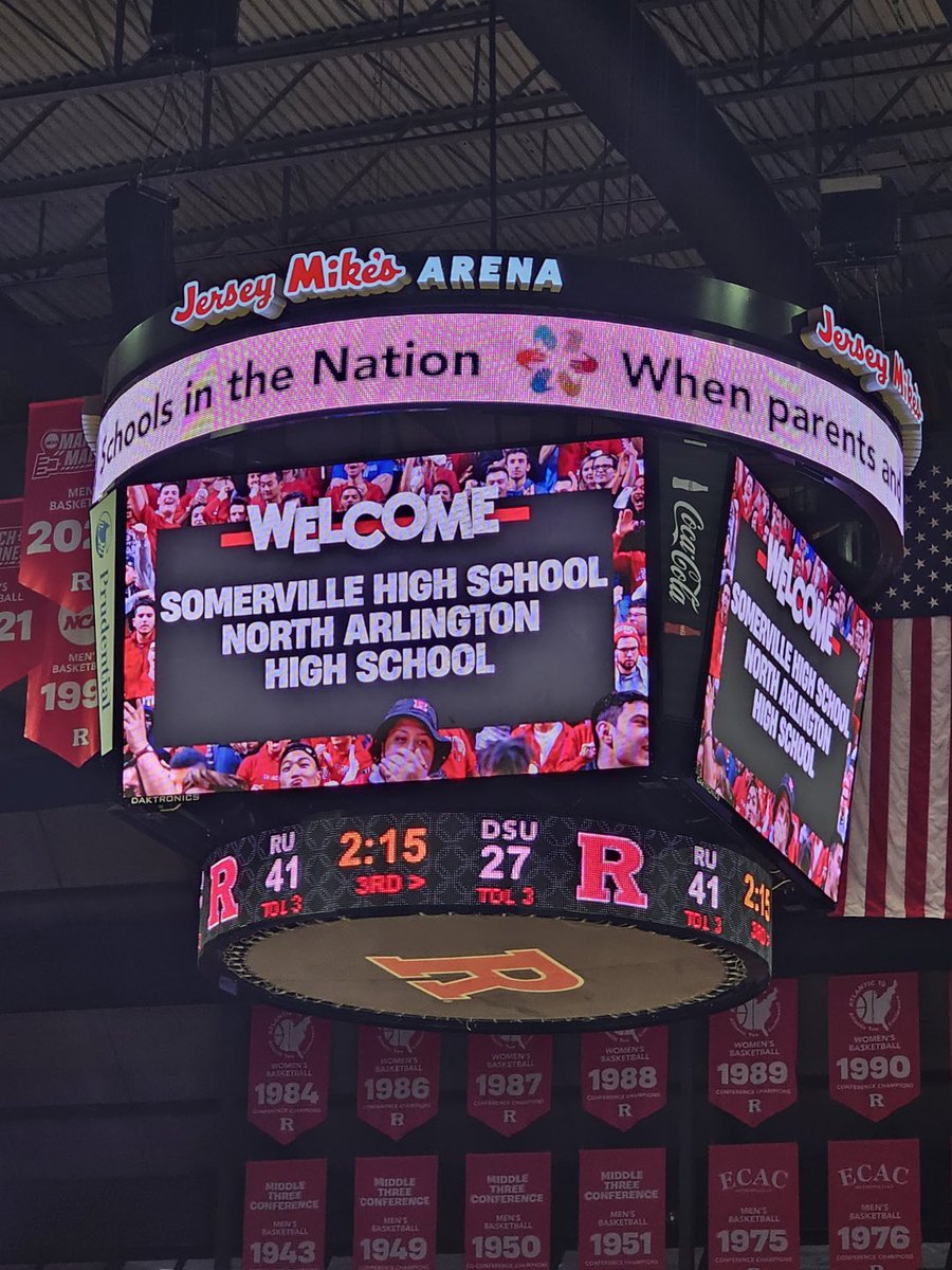 NA_NAHS's tweet photo. NAHS Unified PE and PALS attend Rutgers Women’s Basketball game vs. Delaware State! @RutgersWBB @RUAthletics https://t.co/7PN8HWJ3P2