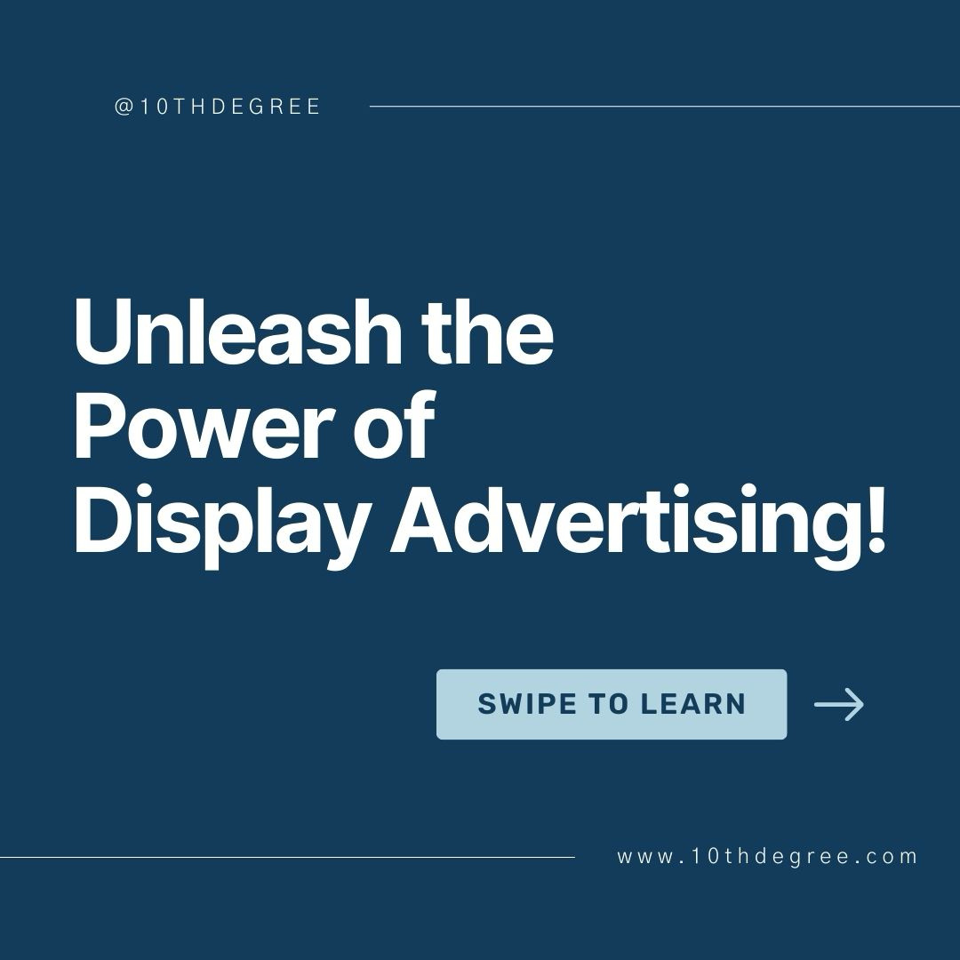 10THDEGREE's tweet photo. Contact a 10th Degree Specialist today to help optimize your display ads❗️👩💻

#marketing #google #googlebusinessprofile #googleads #10thdegree #customer #user #userexperience #displayads #ads https://t.co/32tvI7NDce