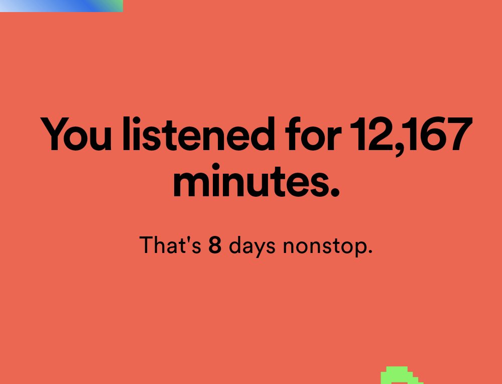 Spotify wrapped pretty much only convinced me that I don't use Spotify enough to be paying $10 a month for it 😂