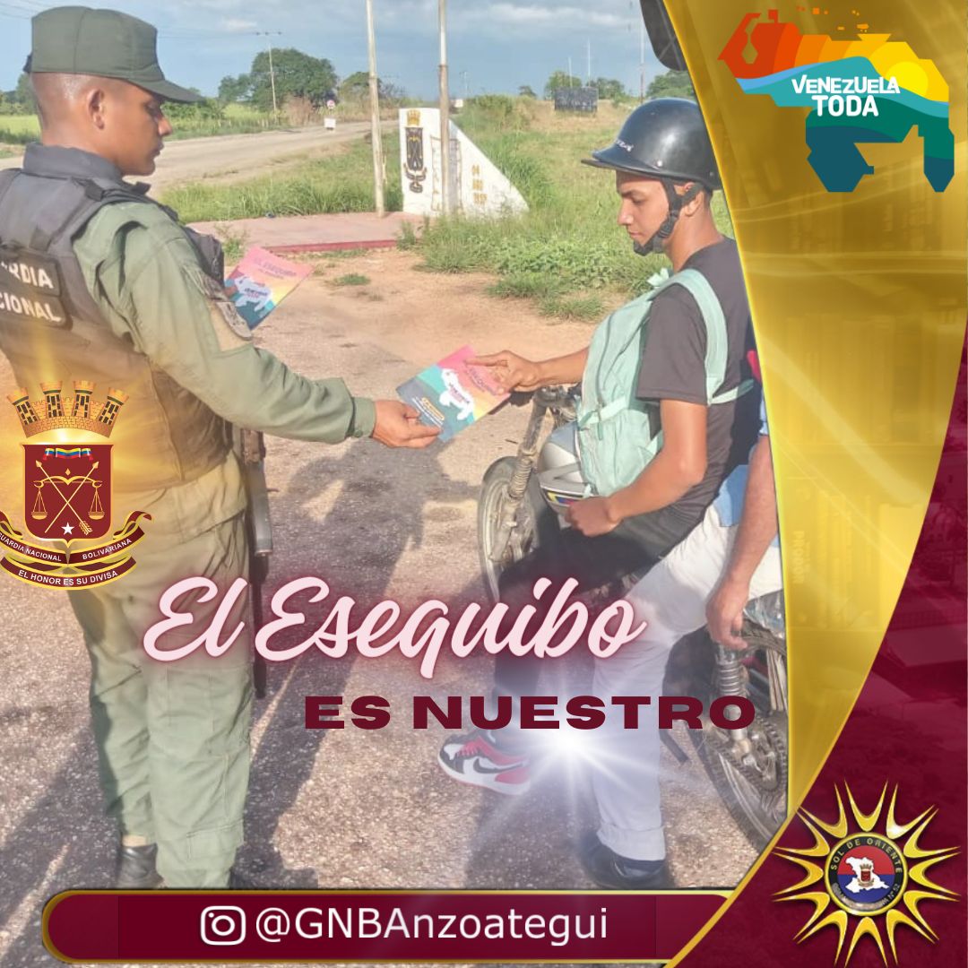 📍Seguimos en Campaña por la defensa de nuestro Esequibo.🇻🇪🛡️
#VenezuelaToda5VecesSi 
#VenezuelaToda