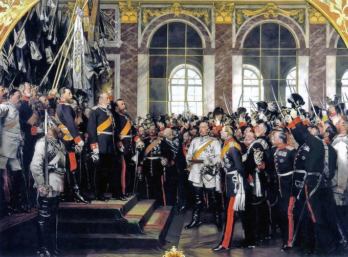 The proclamation of the German Empire (1885) by 🇩🇪 Anton von Werner (1843–1915)