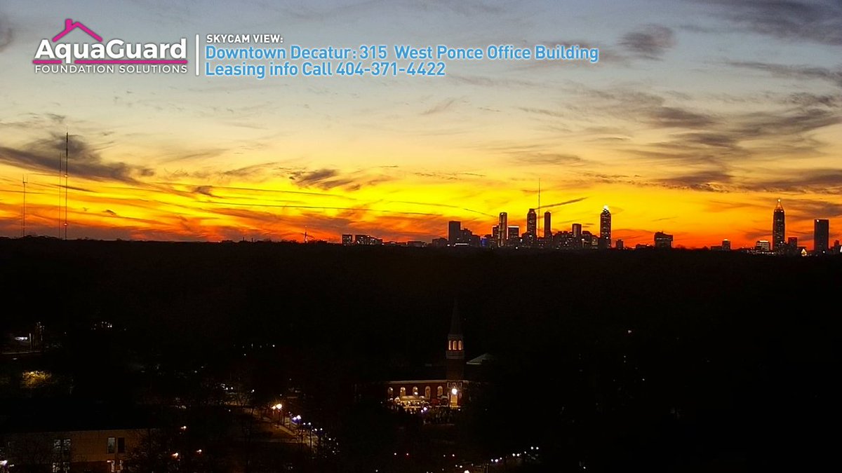 This is a stunner! Beautiful view from our Decatur tower cam looking west toward Atlanta. #Storm11 #Sunset