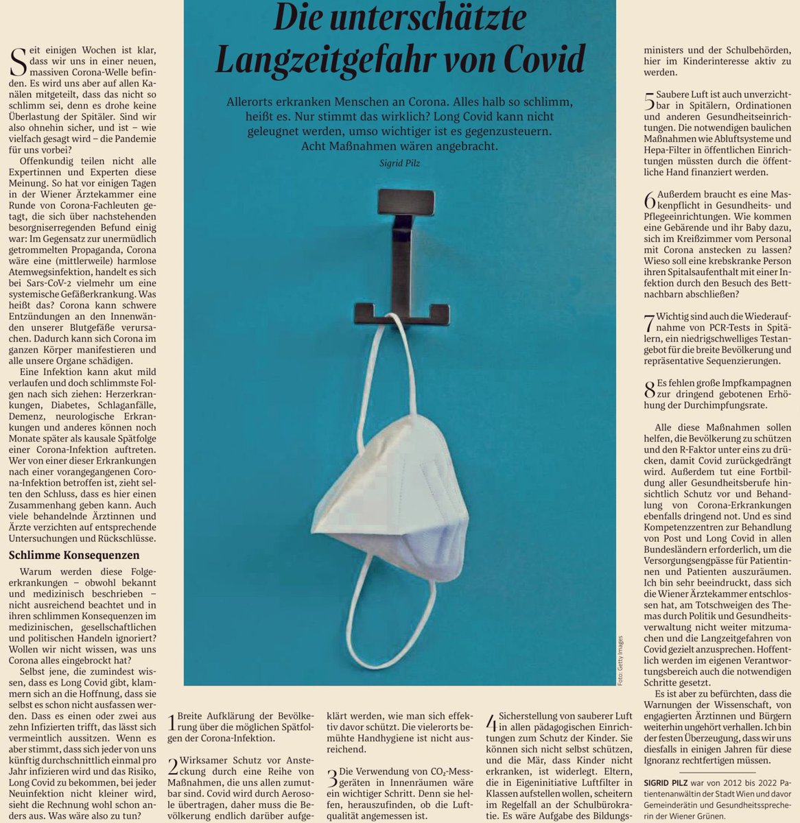Die unterschätzte Langzeitgefahr von #Covid

Allerorts erkranken Menschen an #Corona. Alles halb so schlimm, heißt es. Nur stimmt das wirklich? #LongCovid kann nicht geleugnet werden, umso wichtiger ist es gegenzusteuern.
Acht Maßnahmen wären angebracht.

Aus: Standard (30.11.23)
