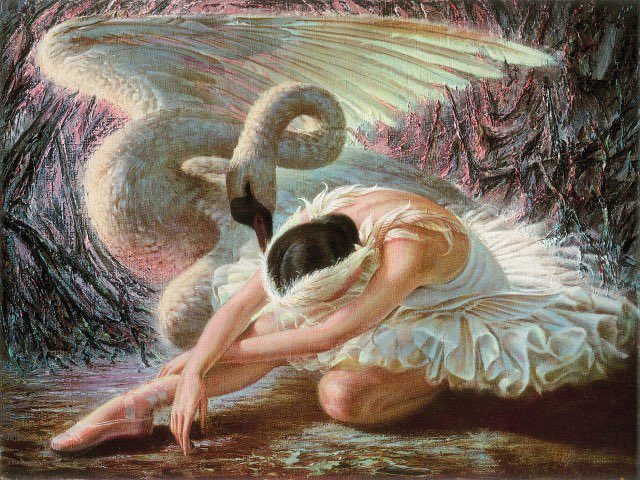 didionplath's tweet photo. “Dying Swan II” by Vladimir Tretchikoff, 1951 https://t.co/aXMLXqIYWF