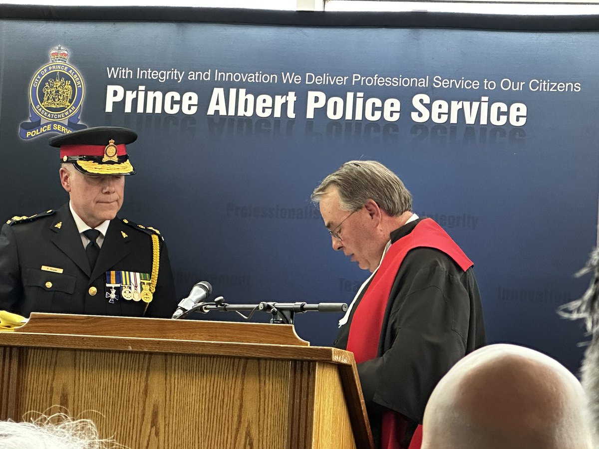 Today our service swore in our New Chief, the Prince Albert Police Association is very excited for this new chapter