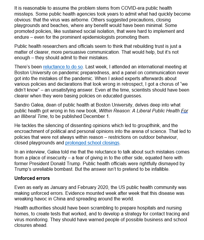 BigBadDenis's tweet photo. Scientists need to admit they got COVID-19 wrong. By F.D. Flam
"Some public health agencies took years to admit what had quickly become obvious: that the virus was airborne"
#COVIDisAirborne #COVIDisNotOver
Source: https://t.co/83n1IizQwF https://t.co/mIoJEgj43t