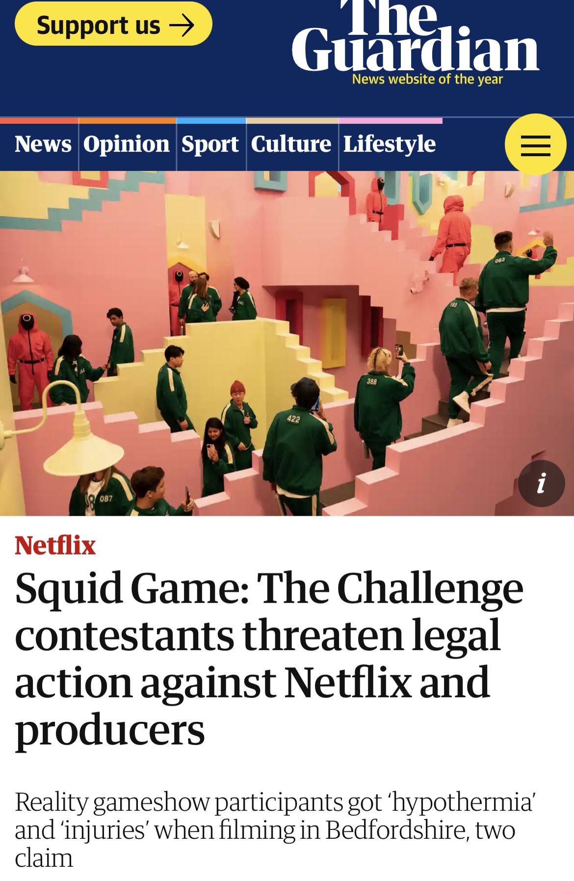 Squid Game: The Challenge contestants threaten legal action against Netflix  and producers, Netflix