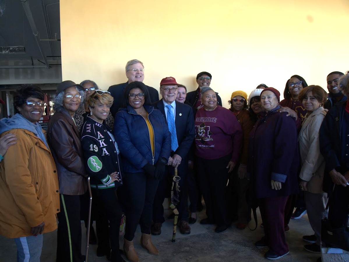 Pleased to be joined by @MayorMemphis, @GoldenCats_MHS alum and lots of friends celebrating the redevelopment of the historic Melrose HS—opening soon & looking great! The Orange Mound community has worked towards this for years, and the $3M I secured in 2022 helped make it real.