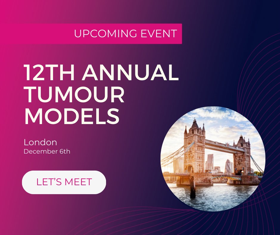 Pre-book a time to meet with our experts next month at the 12th annual Tumour Models in London: chempartner.com/events/tumour-…

#TumourModelsLondon #Oncology #PDX #InVivo