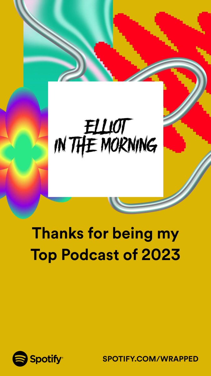Lesleeeeeeee's tweet photo. Elliot In The Morning - I enjoyed every one of the 2,771 minutes I spent with you in 2023. Thank you. #SpotifyWrapped  ⁦@EITMonline⁩  https://t.co/fHntQh9HFq https://t.co/GsXYQzKNEi