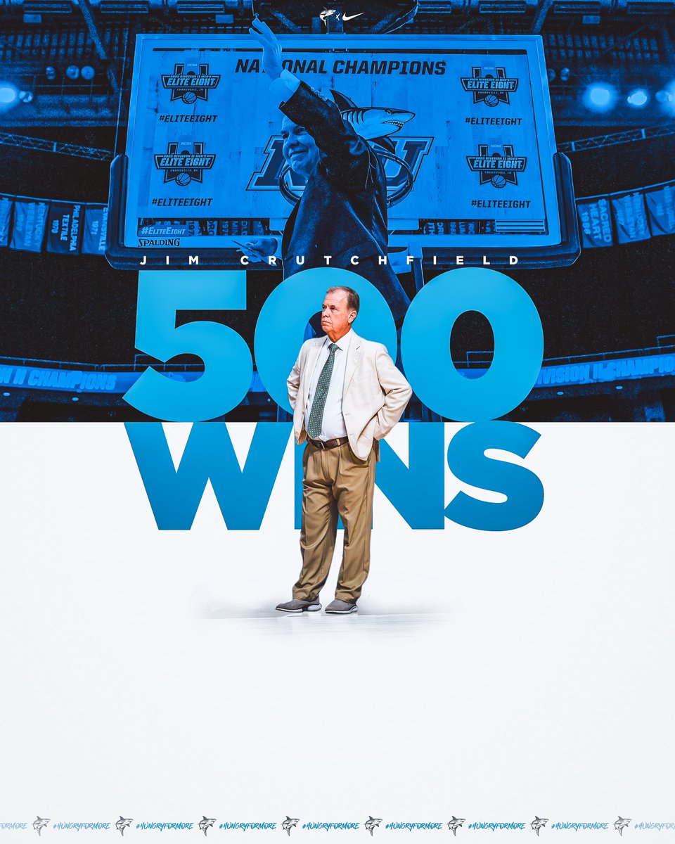 Mr. 5⃣0⃣0⃣

Congratulations to our head coach Jim Crutchfield on his 500th career win! He is the nineteenth active Division II coach to reach this mark and among coaches with 500 wins, he owns the highest winning percentage at .859!

#HungryForMore