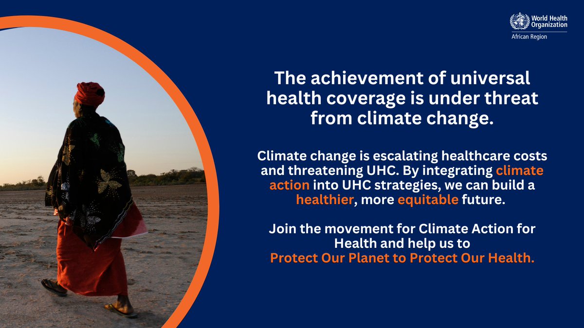 Climate change threatens the realization of global health equity and universal health care. 

By integrating #ClimateAction into #UHC strategies, we can build a healthier, more resilient future for all. 

#ClimateEquity #COP28