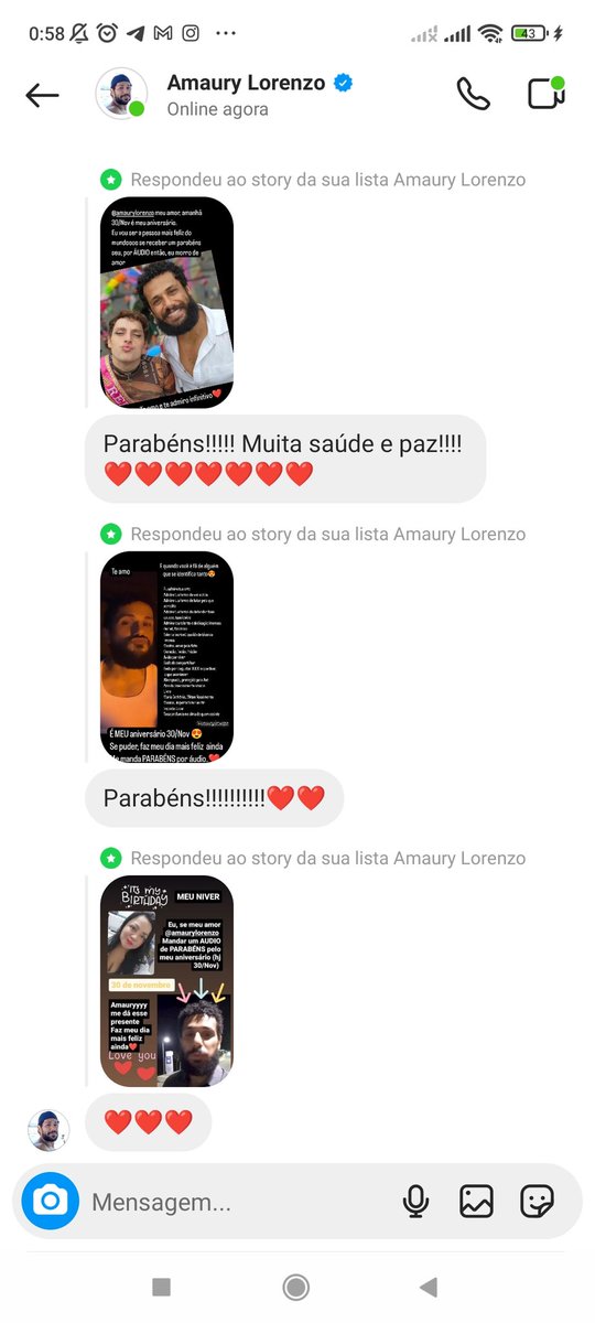 ElmaNavegantes's tweet photo. Sim. Amaury Lorenzo é o amor da minha vida todinho.
Meu aniversário não podia ter começado melhor.🥰❤️
#30denov https://t.co/qYziNeNCNh