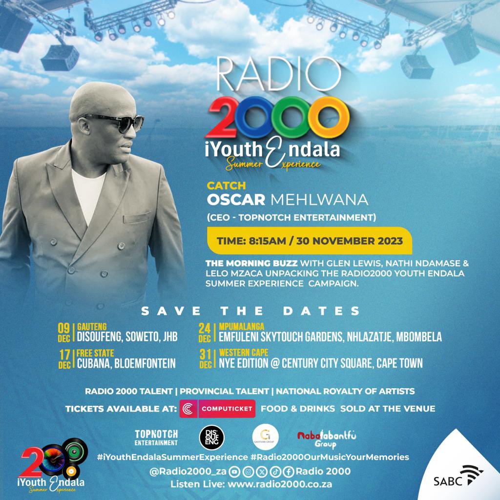 Talking all things #radio2000iyouthendalasummerexperience with Glenzito &amp; team tune in…