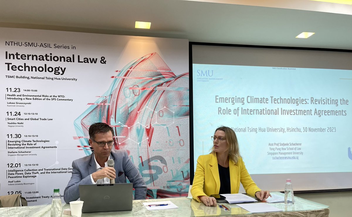 Revisiting the roles of int’l #investment agreements in governing emerging #climate #technologies with @stef_schacherer from @SgSMUYPHSL and conversations with @MarkusAWagner @UOW_TLPC @yueming_yan @CUHKLaw @hanweiliu Ching-Wen Hsueh @nccu1927 here at @NTHU_TAIWAN